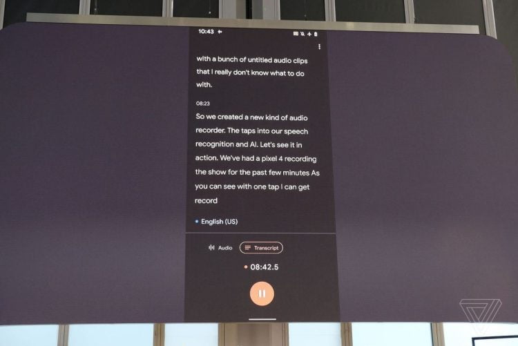 Pixel 4 Recorder App Can Transcribe Speech In Real Time