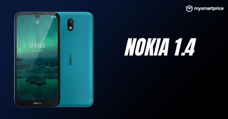 Nokia 1.4 is a €99 Android Go phone with a 6.5 inch screen and a 4,000 mAh battery