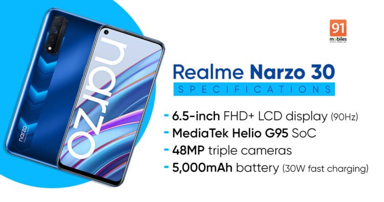 Realme Narzo 30 launched with 90Hz display, Helio G95 SoC, 5,000mAh battery: price, specifications