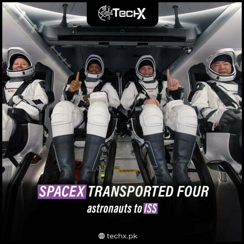 SpaceX transported four astronauts to ISS
