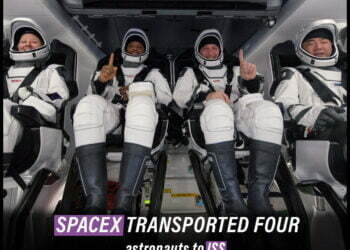 SpaceX transported four astronauts to ISS