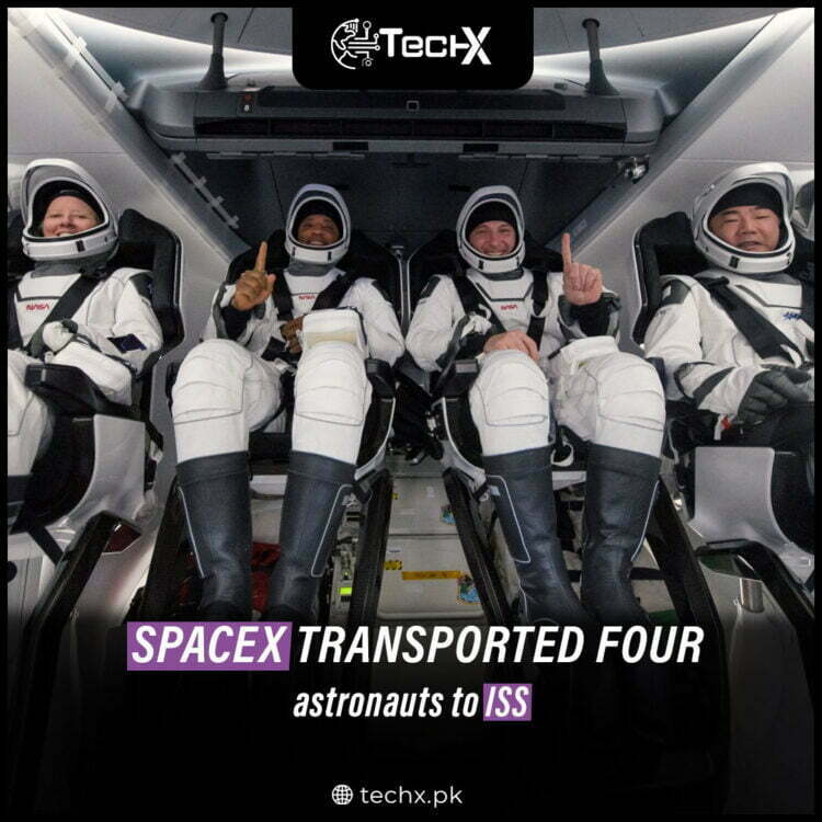 SpaceX transported four astronauts to ISS