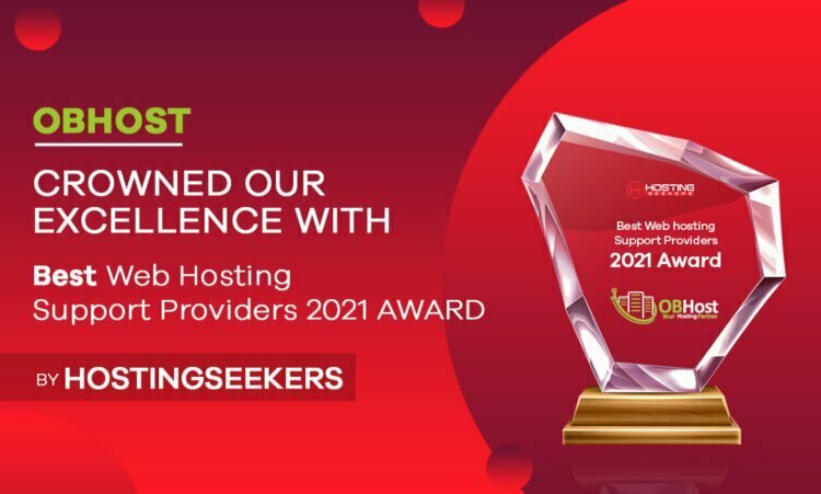 OBHost LLC Wins The Best Web Hosting Support Providers 2021 Award By HostingSeekers