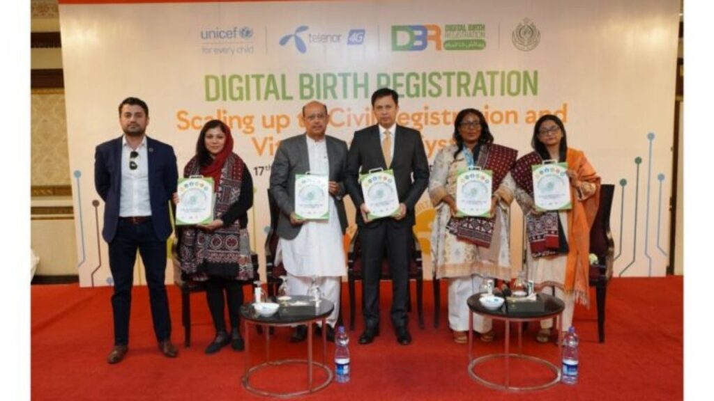 Sindh receives a Digital Birth Registration system from Telenor and UNICEF