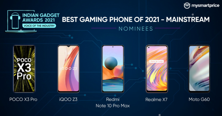 Best Mainstream Gaming Phone of 2021 – Indian Gadget Awards Nominees: POCO X3 Pro, iQOO Z3, and More