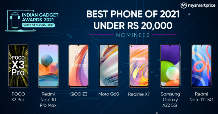 Best Phone of 2021 Under Rs 20,000 – Indian Gadget Awards Nominees: POCO X3 Pro, iQOO Z3 and More