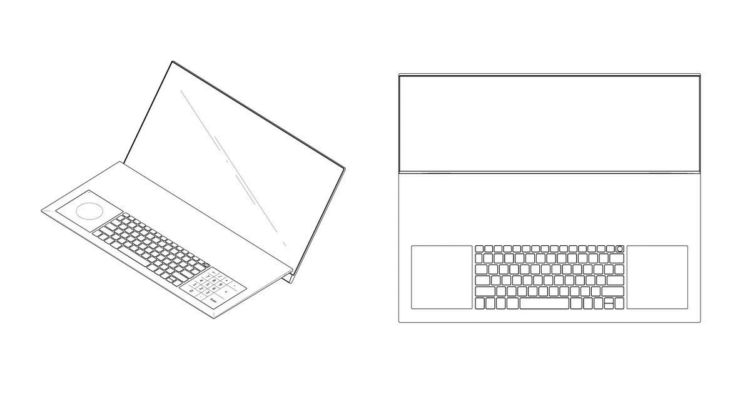 LG Notebook Patent with Wide Display, Side-by-Side Keyboard, Touchpad and Numpad Appears on WIPO