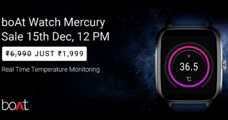 Boat Watch Mercury with Real-Time Temperature Monitor Launched in India at Rs 1,999