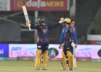 The Gladiators defeat the Karachi Kings to Register for their victory.