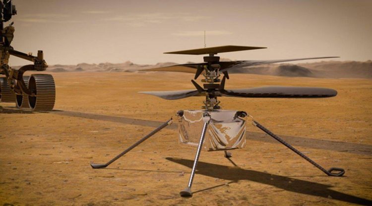 wreckage of the Perseverance landing is discovered by a Mars helicopter