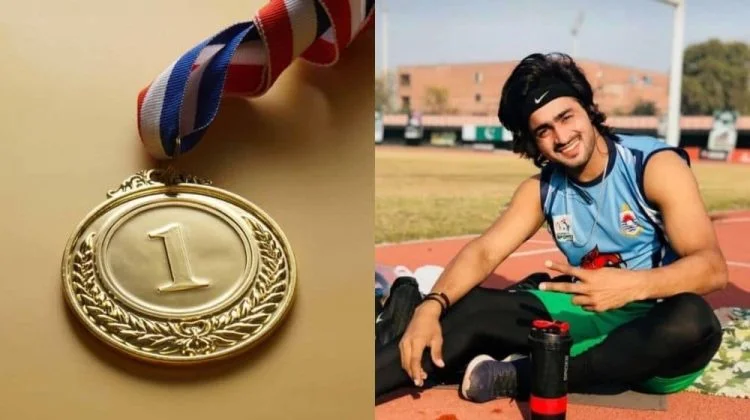 Mohammad Yasir of Pakistan wins gold in the javelin throw at the Imam Reza Athletics Cup
