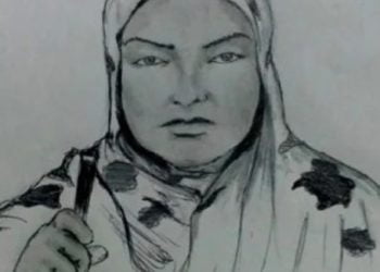 Police create drawings of a woman accused of assisting a suicide bomber in the KU incident