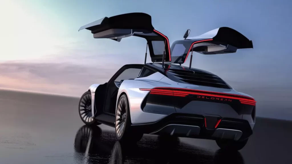DeLorean unveils the first glimpse at its gull-winged electric vehicle