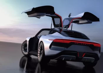 DeLorean unveils the first glimpse at its gull-winged electric vehicle