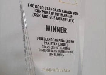 Regional Corporate Citizenship Award for Sustainability won by FrieslandCampina Pakistan