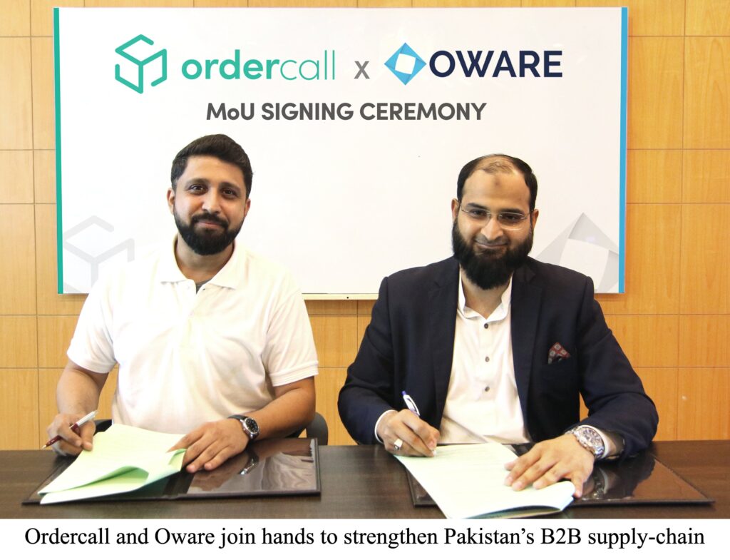 To improve Pakistan's B2B supply chain, Ordercall and Oware collaborate