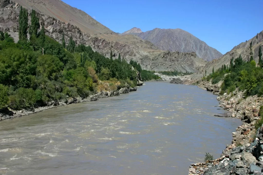 The threat of Indus banks bursting with high water flow