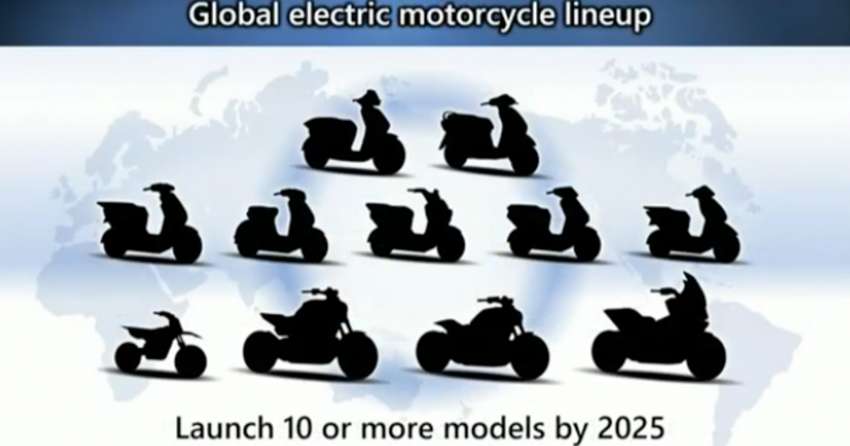 Honda plans to release roughly 10 electric bikes by the year 2025
