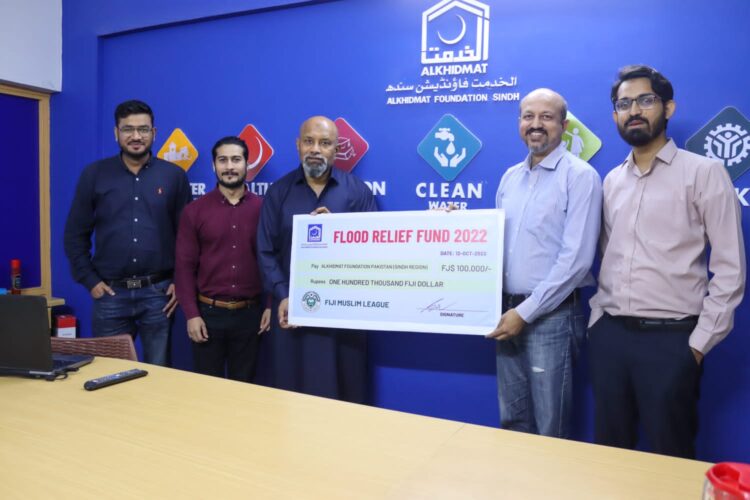 Fiji Muslim League donates USD 50,000 for flood relief in Pakistan