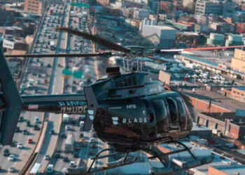 The 12-minute helicopter flight, which costs Rs. 9,080, is being offered by Air Taxi to help Indians avoid traffic