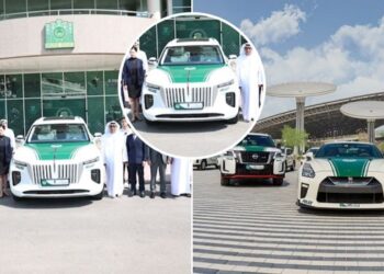 The first E.V has been added to the Dubai police patrol fleet