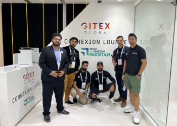 Team TechX Pakistan at GITEX 2022, covering Connexion lounge