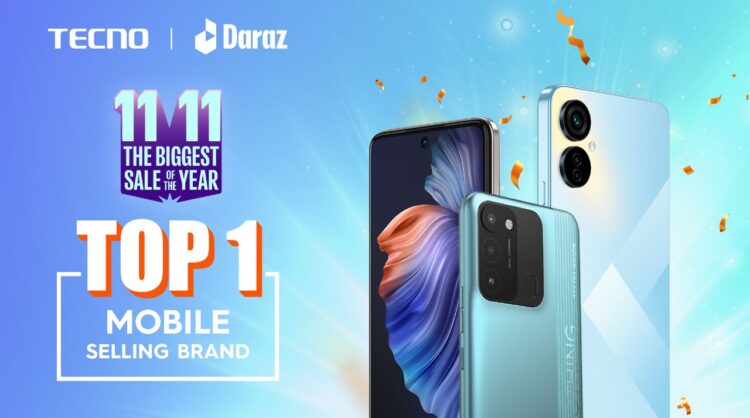 In the Daraz 1111 sale, TECNO MOBILE took top spot for mobile device sales