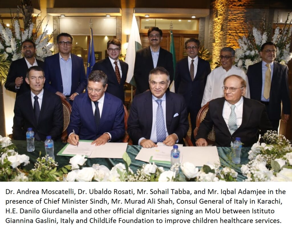 ChildLife signs MoU with Italian Hospital