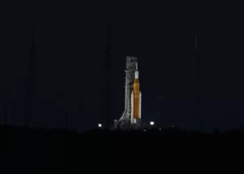 Space Launch System rocket from NASA survives the storm