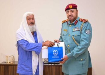 Sharjah Police honours an elderly Pakistani man for saving lives