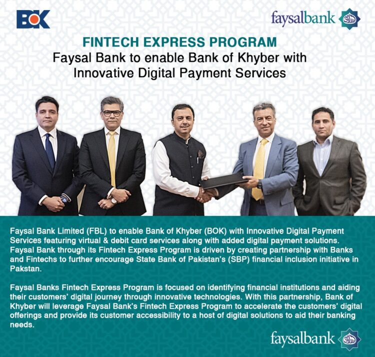 Faysal Bank & Bank of Khyber, partner to offer innovative financial & digital payment services