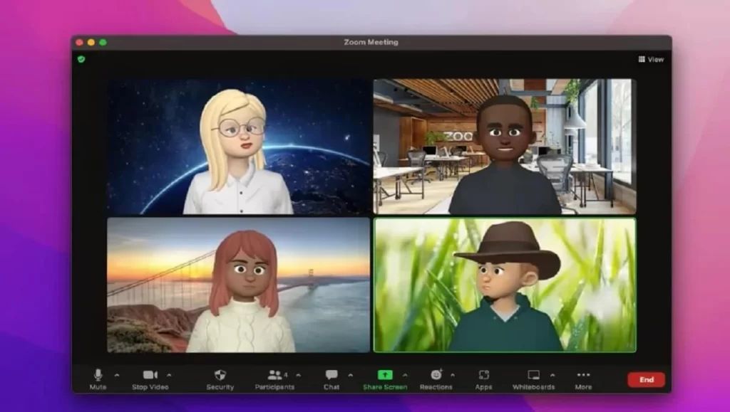 Zoom now offers users cartoon avatars