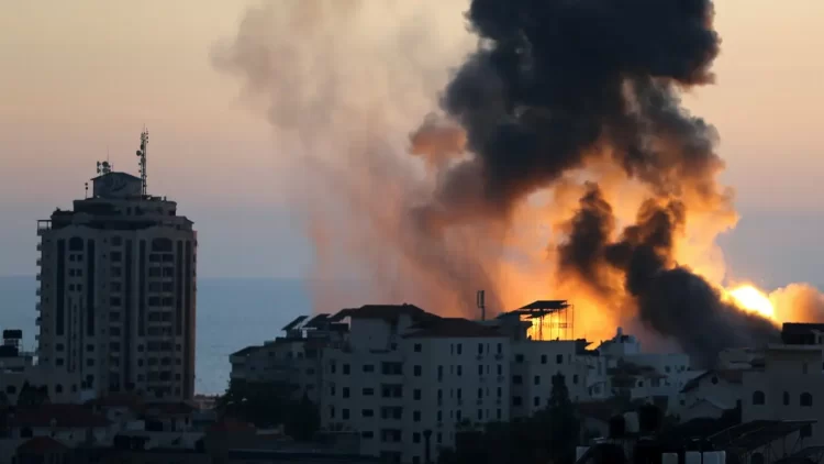 Gaza devastated by the big horrific Israeli air strikes