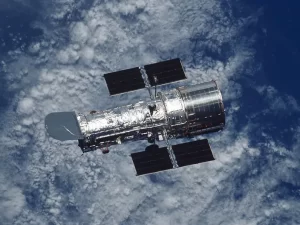 Hubble Telescope through which NASA astronauts discover massive black hole