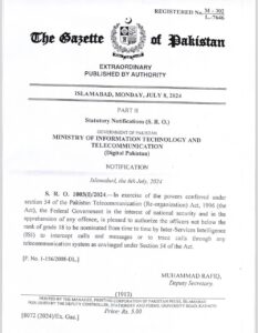 ISI officers are now authorized to trace calls nationwide