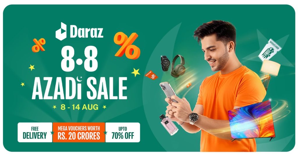Extra 10% off at Daraz Azadi Sale with bank partners