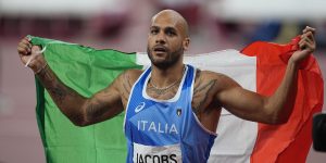 Lamont Marcell Jacobs of Italy olympics