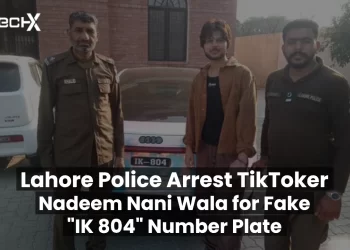 Lahore Police Arrest TikToker Nadeem Nani Wala for Fake "IK 804" Number Plate