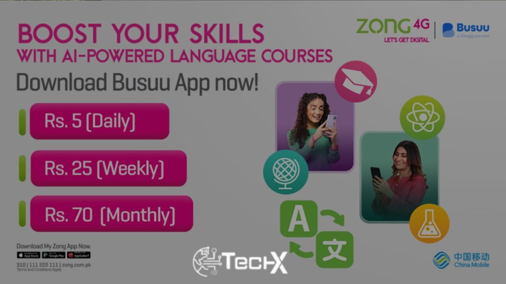 Zong 4G Announces Partnership with Busuu for Interactive Language Learning Experience