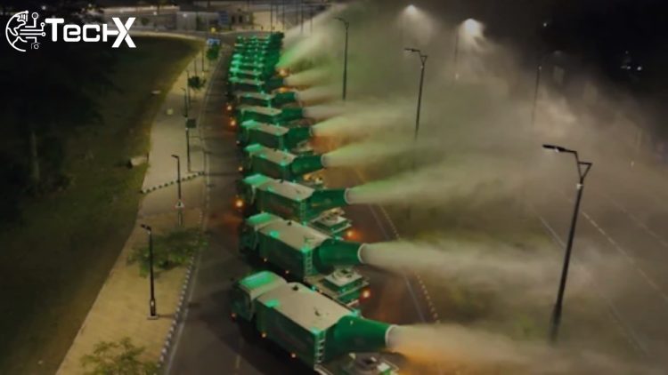 Anti-Smog Guns Spark Water Scarcity Concerns in Lahore