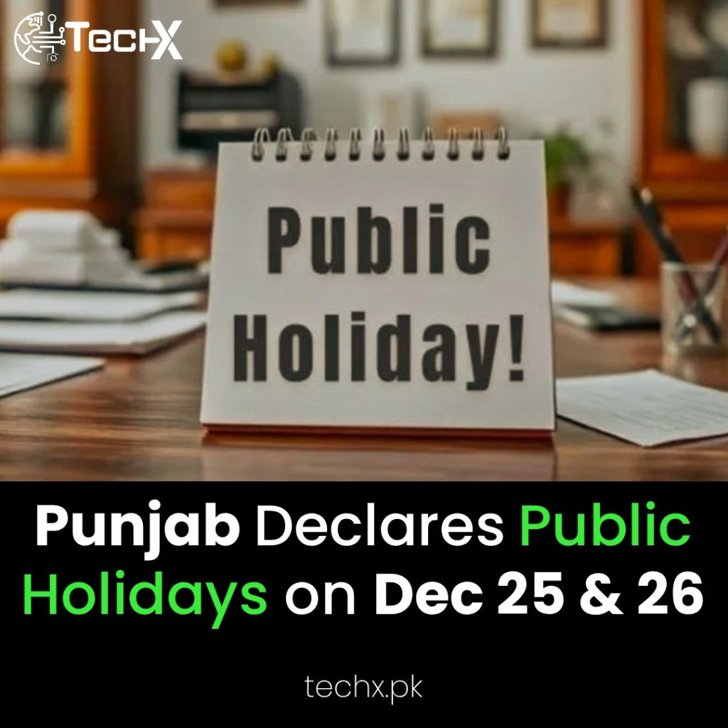 Punjab Declares Public Holidays on Dec 25 and 26