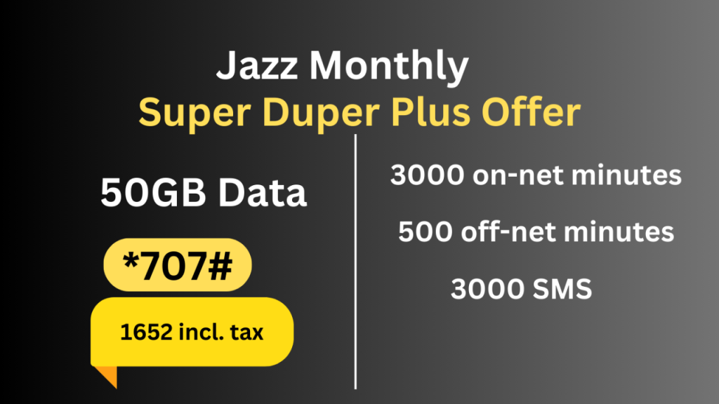 Jazz Monthly Internet Packages 2026 100GB for Rs. 1,652 & All Monthly Bundles Pakistan