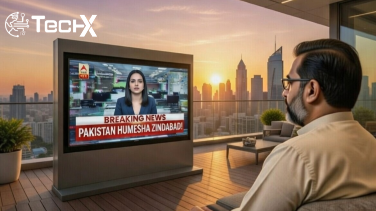 Pakistan Cyber Forces Hacked Indian Channel ABP News Showing Pakistan Zindabad Slogans