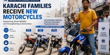 Karachi Families Receive New Motorcycles