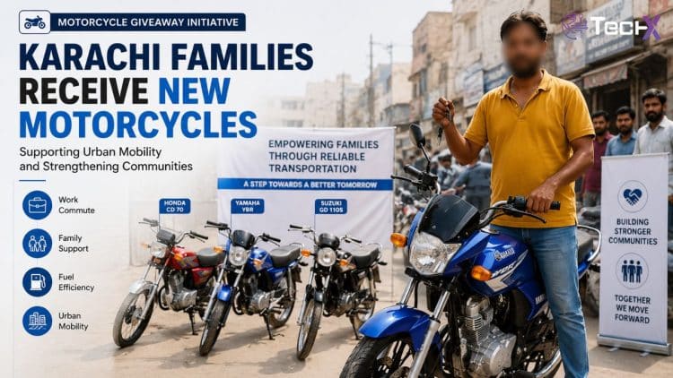 Karachi Families Receive New Motorcycles